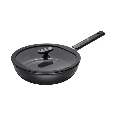 Kaanega kõrge servaga praepann Fiskars Hard Face, 28 cm, 3,5 l