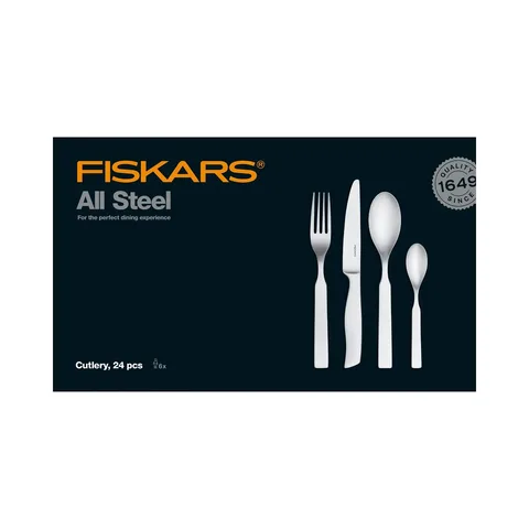 Söögiriistade komplekt Fiskars All Steel, 24 osa