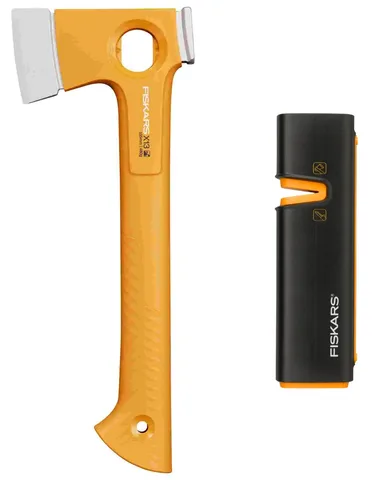 Väikese kirve X13 ja Xsharp-teritaja komplekt Fiskars X-series