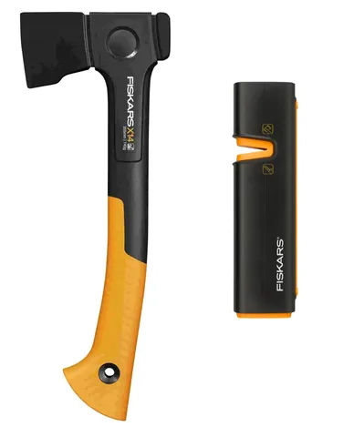 Universaalkirve X14 ja Xsharp-teritaja komplekt Fiskars X-series