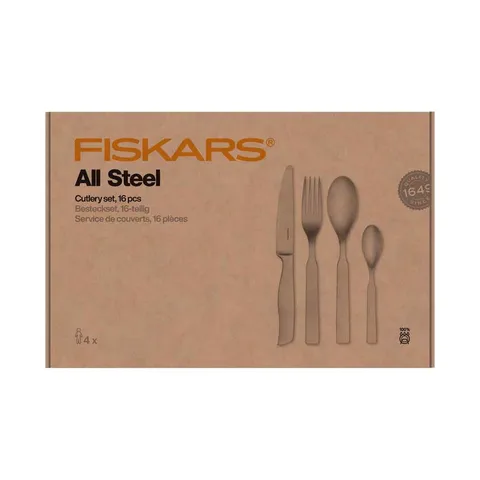 Söögiriistade komplekt Fiskars All Steel, 16 osa