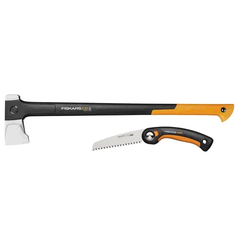 Lõhkumiskirve X32 ja sae SW68 komplekt Fiskars X-series