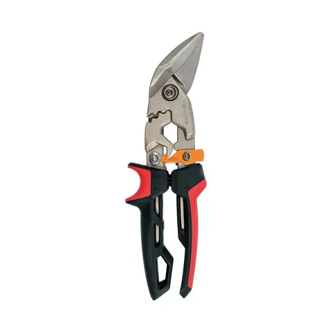 Nihutatud teradega plekikäärid Fiskars PowerGear, vasakpoolne lõige