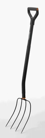 Kompostihark Fiskars Ergo, must