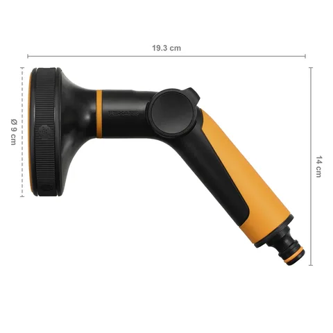 Kastmispüstol Fiskars Comfort, mitmefunktsiooniline, pöidlaga reguleeritav