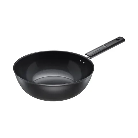 Mittenakkuva kattega vokkpann Fiskars Hard Face, 28 cm, 4,5 l