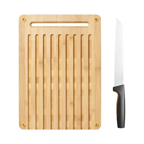 Lõikelaua ja leivanoa komplekt Fiskars Functional Form